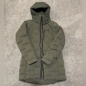 Mountain Hardwear Women's Olive Hooded Puffer Coat